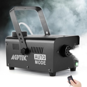 AGPTEK Fog Machine, 500W Automatic Spray Smoke Machine with Preheating Indicator, 2500CFM Fog Machine with Wireless and Wired Remote Control for Halloween Christmas Parties